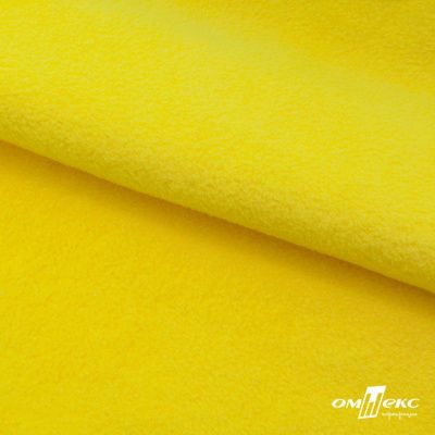 Флис DTY 14-0760, 240 г/м2, шир. 150 см, цвет яркий желтый - купить в Москве. Цена 640.46 руб.