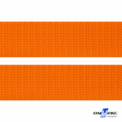 Оранжевый- цв.523 -Текстильная лента-стропа 550 гр/м2 ,100% пэ шир.25 мм (боб.50+/-1 м) - купить в Москве. Цена: 405.80 руб.