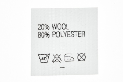 Состав и уход 20% wool 80% poliester - купить в Москве. Цена: 64.21 руб.