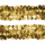 Тесьма с пайетками D16, шир. 30 мм/уп. 25+/-1 м, цвет золото - купить в Москве. Цена: 1 087.39 руб.