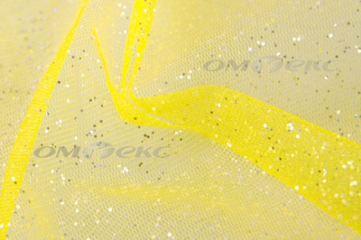 Сетка Глиттер, 40 гр/м2, шир.160см, цвет жёлтый - купить в Москве. Цена 163.01 руб.