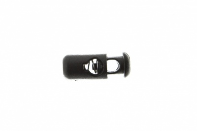 8108 Фиксатор пластиковый "Бочонок", 20х8 мм, цвет чёрный - купить в Москве. Цена: 1.29 руб.