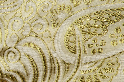 Ткань костюмная жаккард №5, 140 гр/м2, шир.150см, цвет золото - купить в Москве. Цена 383.29 руб.