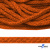 Шнур плетеный d-6 мм, 70% хлопок 30% полиэстер, уп.90+/-1 м, цв.1066-апельсин - купить в Москве. Цена: 588 руб.