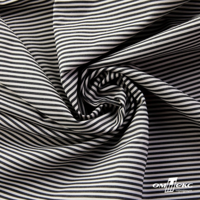 Ткань сорочечная Полоска Кенди, 115 г/м2, 58% пэ,42% хл, шир.150 см, цв.6-черный, (арт.110) - купить в Москве. Цена 306.69 руб.