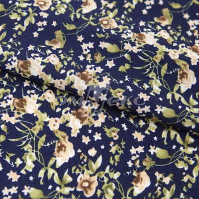 Плательная ткань "Фламенко" 1.1, 80 гр/м2, шир.150 см, принт растительный - купить в Москве. Цена 241.49 руб.