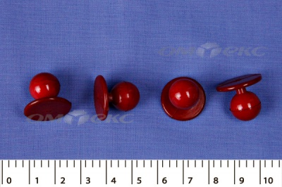 Пуговица поварская "Пукля", 10 мм, цвет красный - купить в Москве. Цена: 2.28 руб.