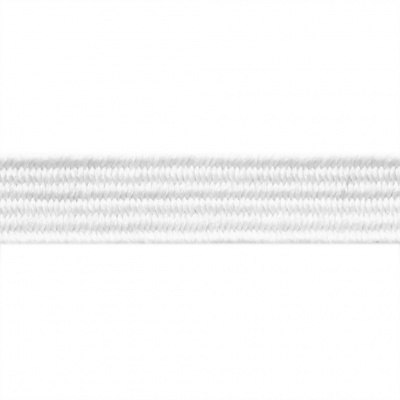 Резиновые нити с текстильным покрытием, шир. 6 мм (182 м/уп), цв.-белый - купить в Москве. Цена: 705.59 руб.