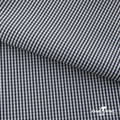 Ткань сорочечная Клетка Виши, 115 г/м2, 58% пэ,42% хл, шир.150 см, цв.6-черный, (арт.111) - купить в Москве. Цена 306.69 руб.