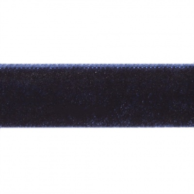 Лента бархатная нейлон, шир.12 мм, (упак. 45,7м), цв.180-т.синий - купить в Москве. Цена: 411.60 руб.