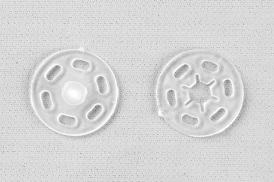 Кнопки пришивные пластиковые 15 мм, блистер 24шт, цв.-прозрачные - купить в Москве. Цена: 68.79 руб.