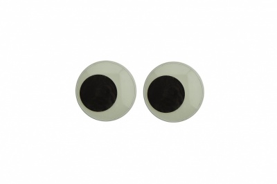 Глазки для игрушек, круглые, с бегающими зрачками, 10 мм/упак.50+/-2 шт, цв. -черно-белые - купить в Москве. Цена: 35.20 руб.