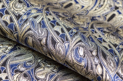 Ткань костюмная жаккард, 135 гр/м2, шир.150см, цвет синий№18 - купить в Москве. Цена 441.95 руб.