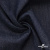 Ткань костюмная "Джинс" с начесом, 320 г/м2, 80% хлопок 20%полиэстер, шир. 160 см, т.синий - купить в Москве. Цена 492.24 руб.