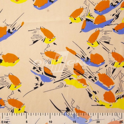 Плательная ткань "Софи" 14.1, 75 гр/м2, шир.150 см, принт птицы - купить в Москве. Цена 241.49 руб.