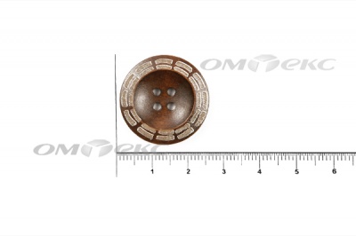 Пуговица деревянная круглая №53 (25мм) - купить в Москве. Цена: 3.68 руб.
