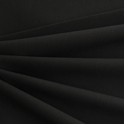 Костюмная ткань с вискозой "Меган", 210 гр/м2, шир.150см, цвет чёрный - купить в Москве. Цена 378.55 руб.