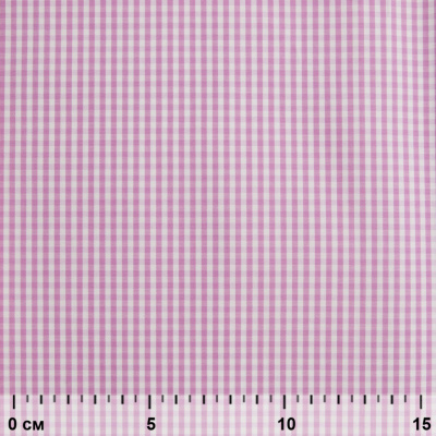 Ткань сорочечная Клетка Виши, 115 г/м2, 58% пэ,42% хл, шир.150 см, цв.1-розовый, (арт.111) - купить в Москве. Цена 306.69 руб.