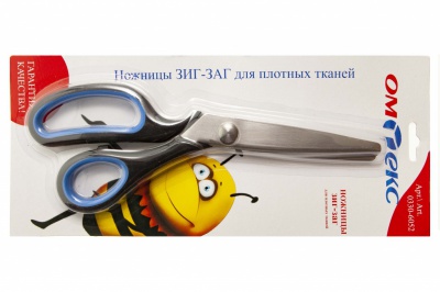 Ножницы арт.0330-6052 "ЗИГ-ЗАГ" 5 мм, для плотных тканей , 9"/ 229 мм - купить в Москве. Цена: 740.56 руб.