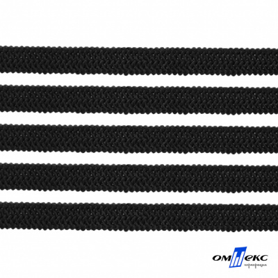 Лента эластичная вязанная (резинка) 4 мм (200+/-1 м) 400 гр/м2 черная бобина "ОМТЕКС" - купить в Москве. Цена: 1.78 руб.