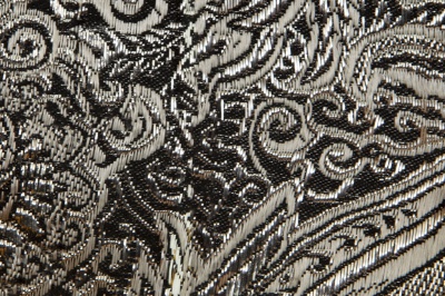Ткань костюмная жаккард №11, 140 гр/м2, шир.150см, цвет тем.серебро - купить в Москве. Цена 383.29 руб.