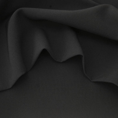 Костюмная ткань "Элис", 220 гр/м2, шир.150 см, цвет чёрный - купить в Москве. Цена 308 руб.