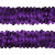 Тесьма с пайетками 12, шир. 30 мм/уп. 25+/-1 м, цвет фиолет - купить в Москве. Цена: 1 098.48 руб.