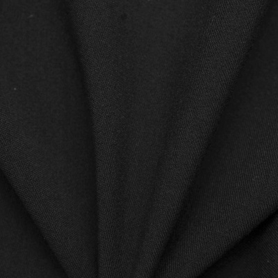 Костюмная ткань с вискозой "Рошель", 250 гр/м2, шир.150см, цвет чёрный - купить в Москве. Цена 438.12 руб.