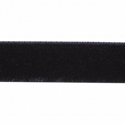 Лента бархатная нейлон, шир.12 мм, (упак. 45,7м), цв.03-черный - купить в Москве. Цена: 448.27 руб.